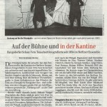 Beitrag von Inge Ruthe zur Ausstellung VORHANG AUF bei brecht